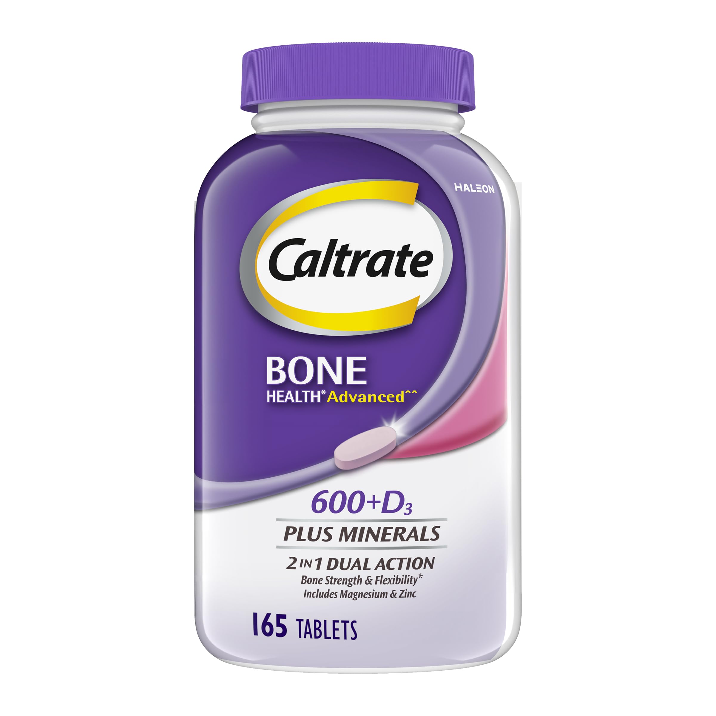 Caltrate 600 Plus D3 Minerals Calcium & Vitamin D Tablets for Bone Health