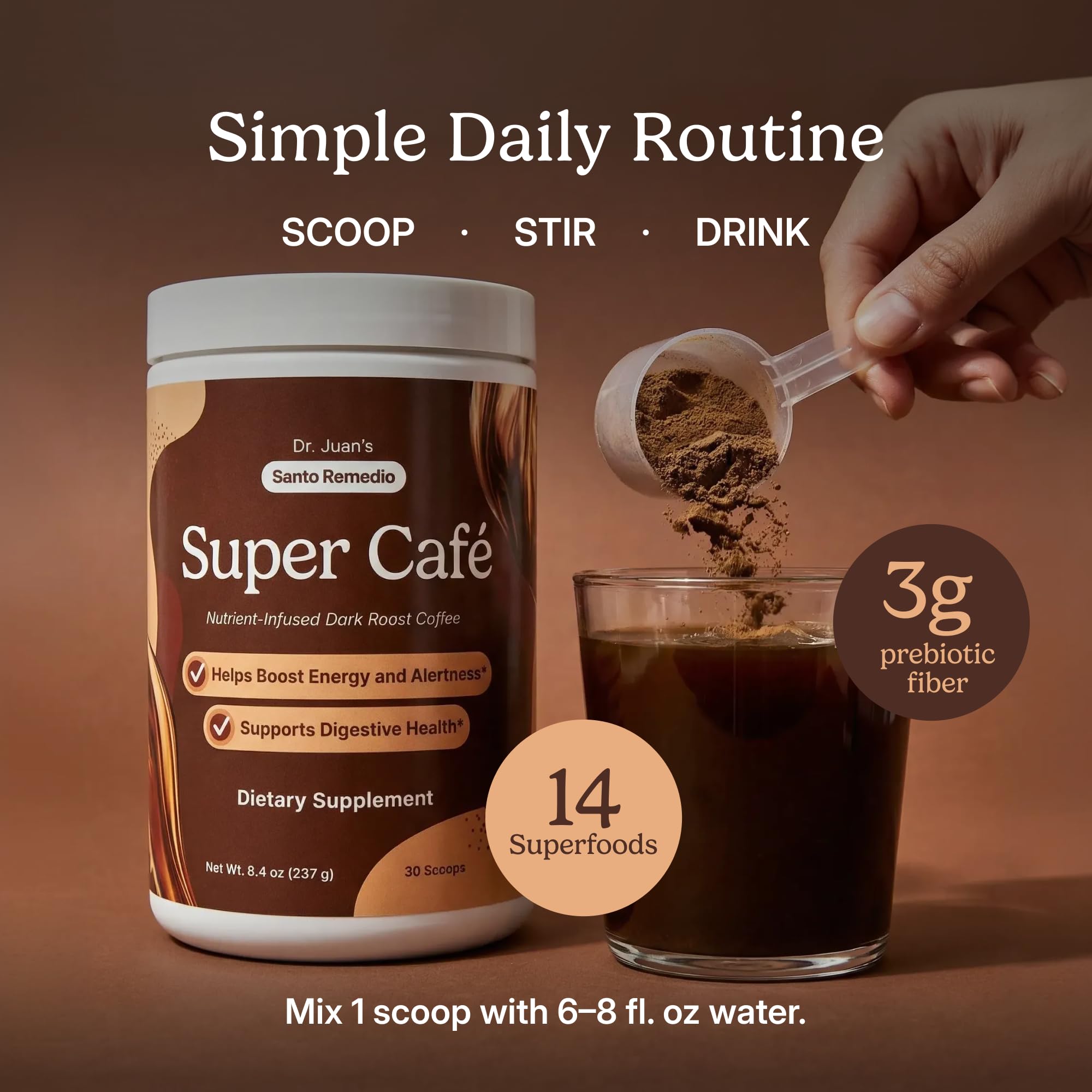 Santo Remedio Super Café Coffee Powder with Prebiotic Fiber

