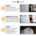 Cold Iron Wrinkle Release Spray for Clothes | Fast Relief

