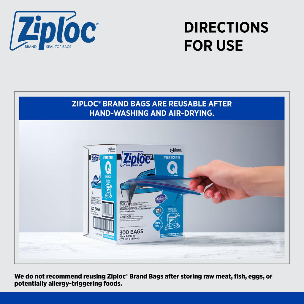 SC Johnson Ziploc Quart Freezer Bags with Grip 'n Seal

