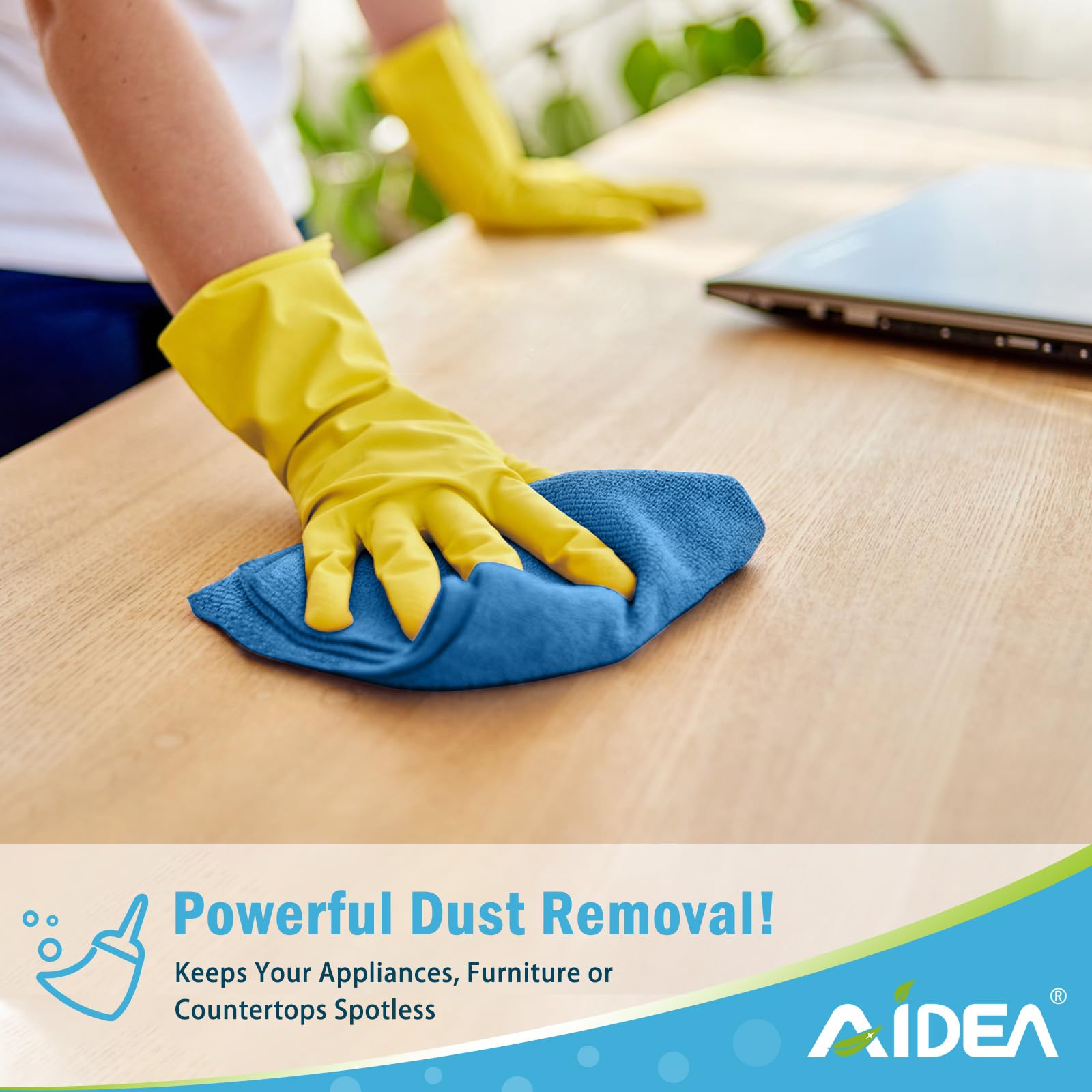 AIDEA Microfiber Cleaning Cloths – Soft, Reusable Towels

