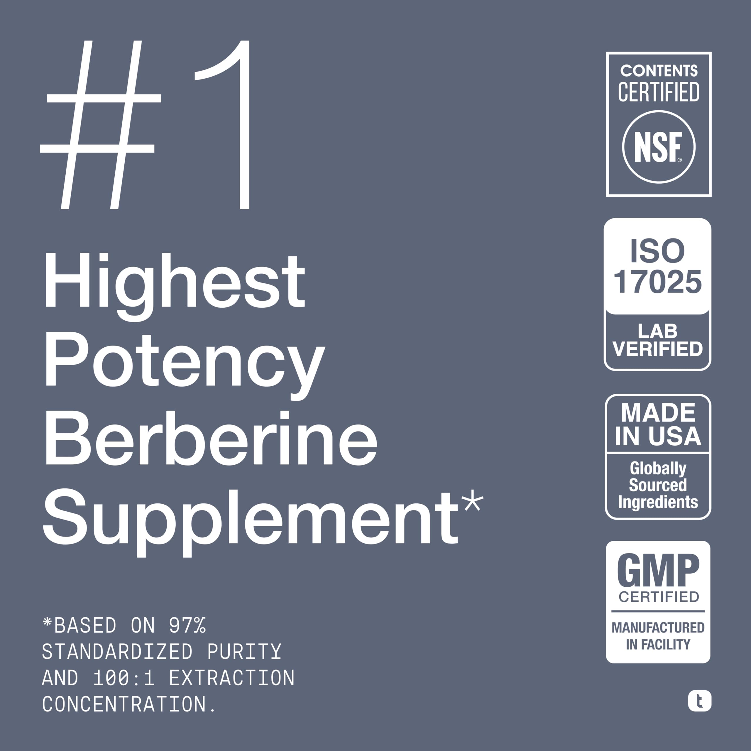 Toniiq Berberine HCl Supplement | GMP-Certified Quality

