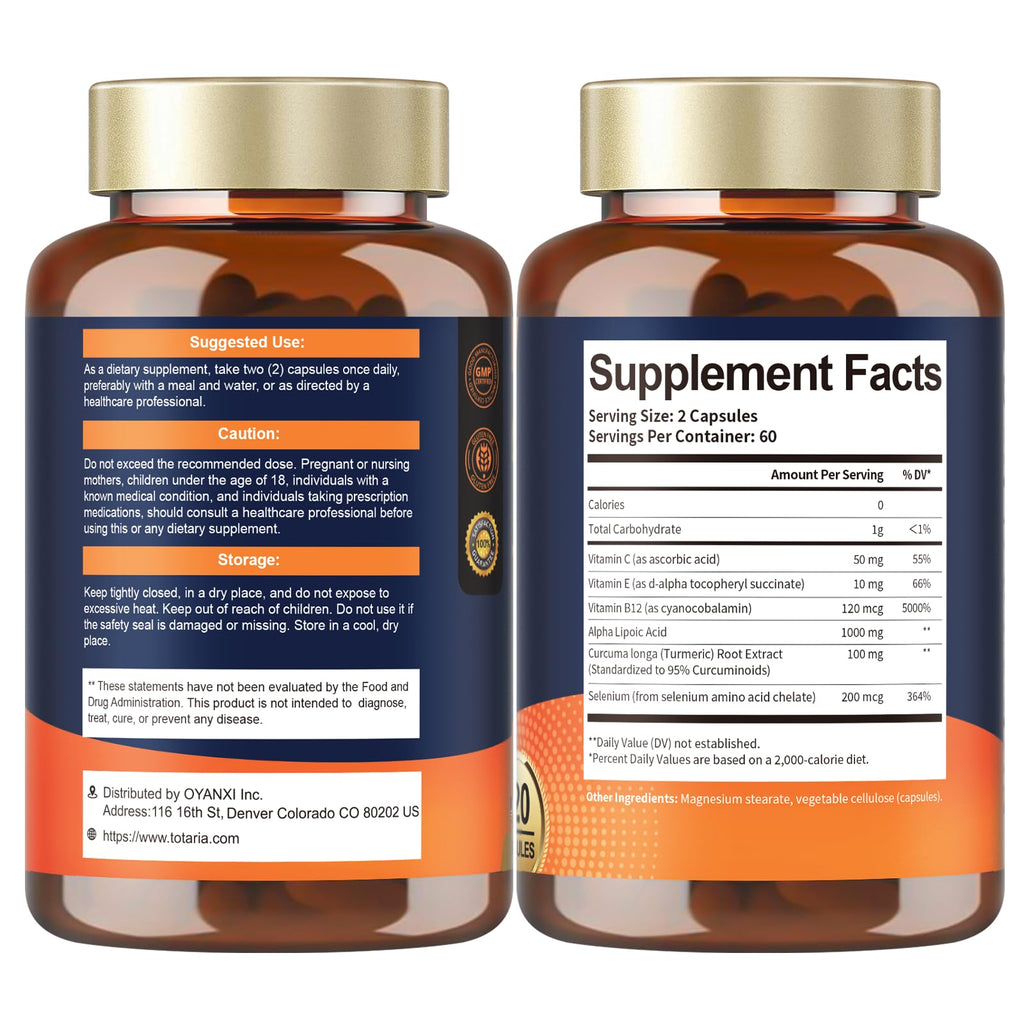 Totaria Alpha Lipoic Acid Supplement - Universal Antioxidant

