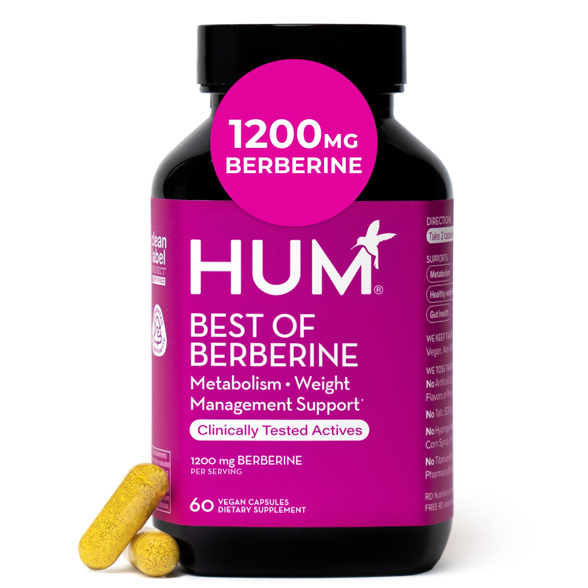 HUM Berberine Supplement for Metabolic Health | BioPerine

