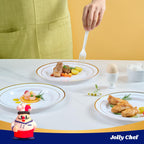 JOLLY CHEF Disposable Plastic Plates – 10 Inch

