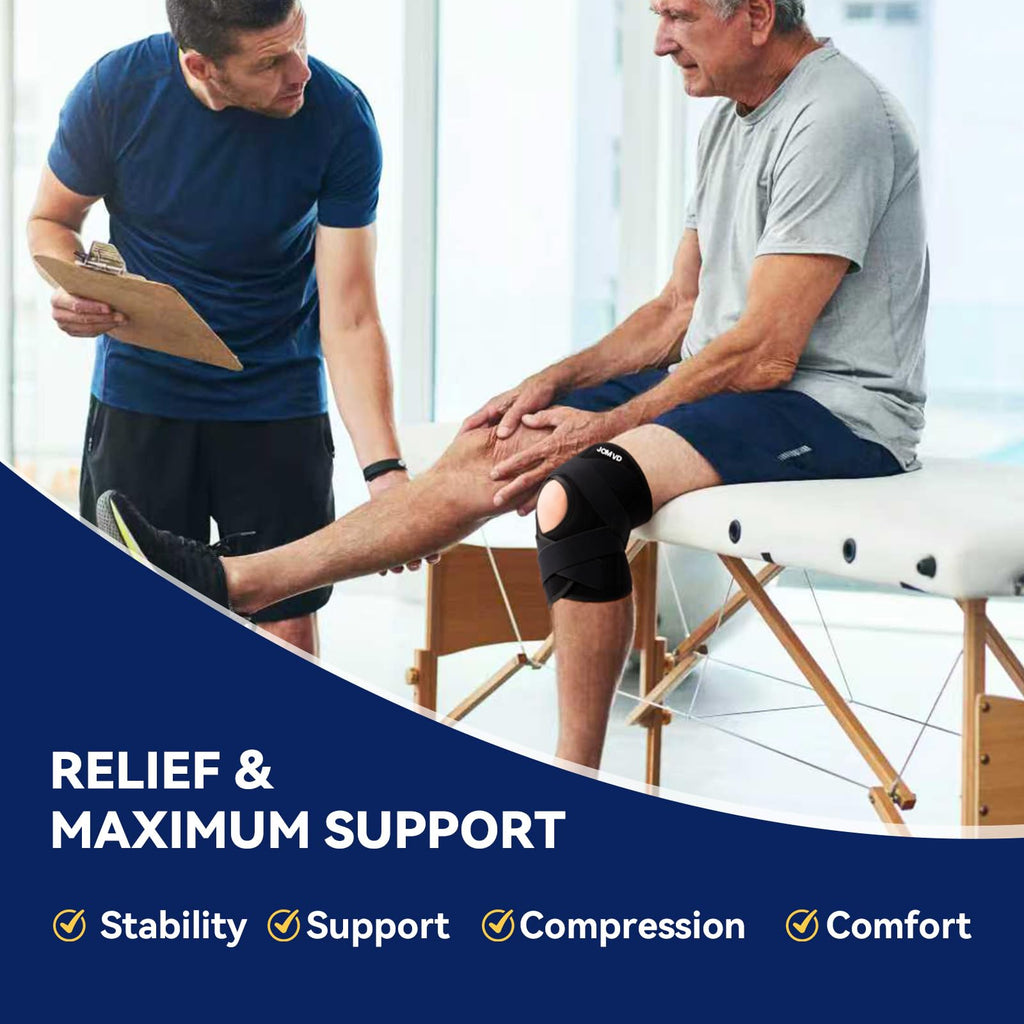 JOMVD Knee Brace with Side Stabilizers for Knee Pain

