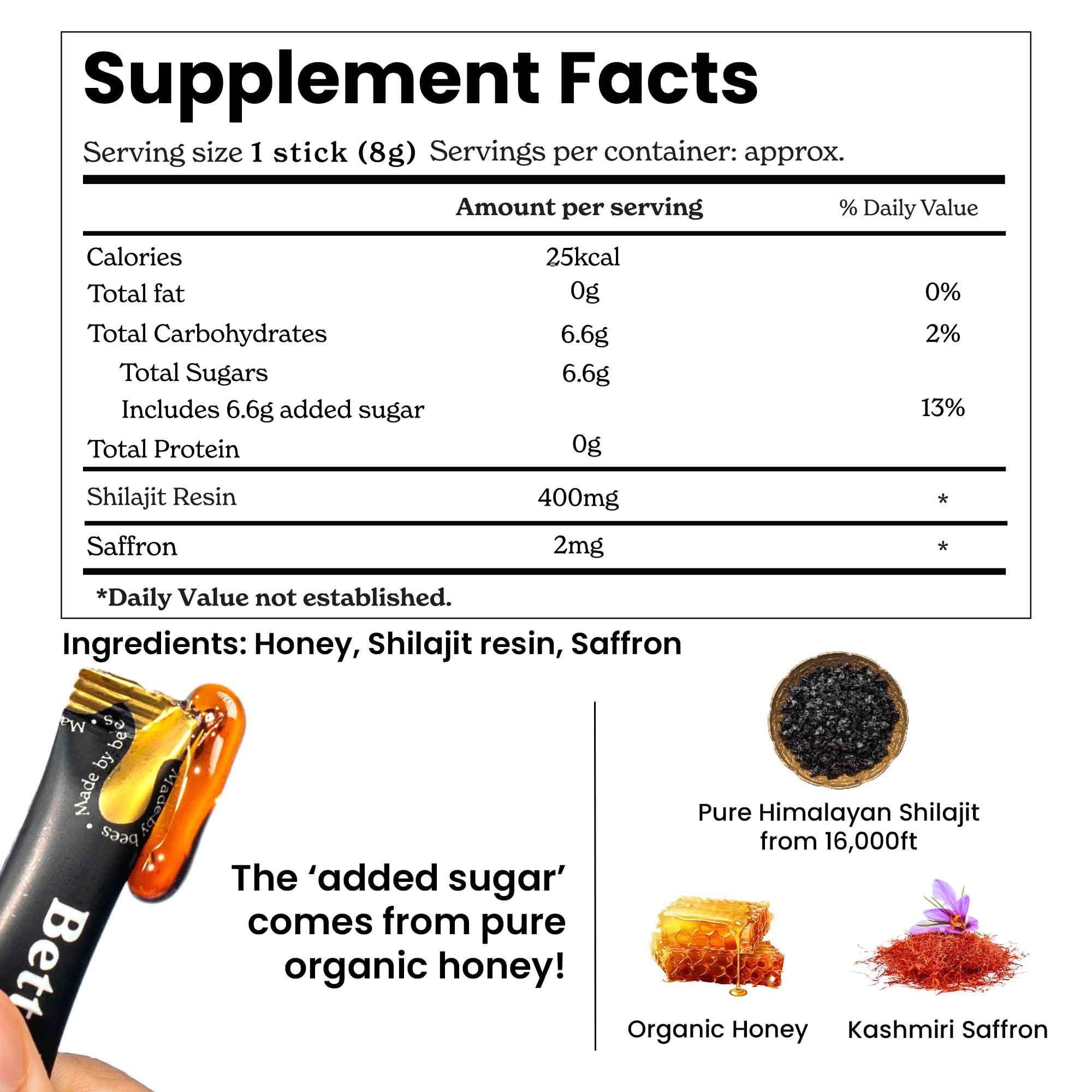 BetterAlt Himalayan Shilajit & Honey Sticks

