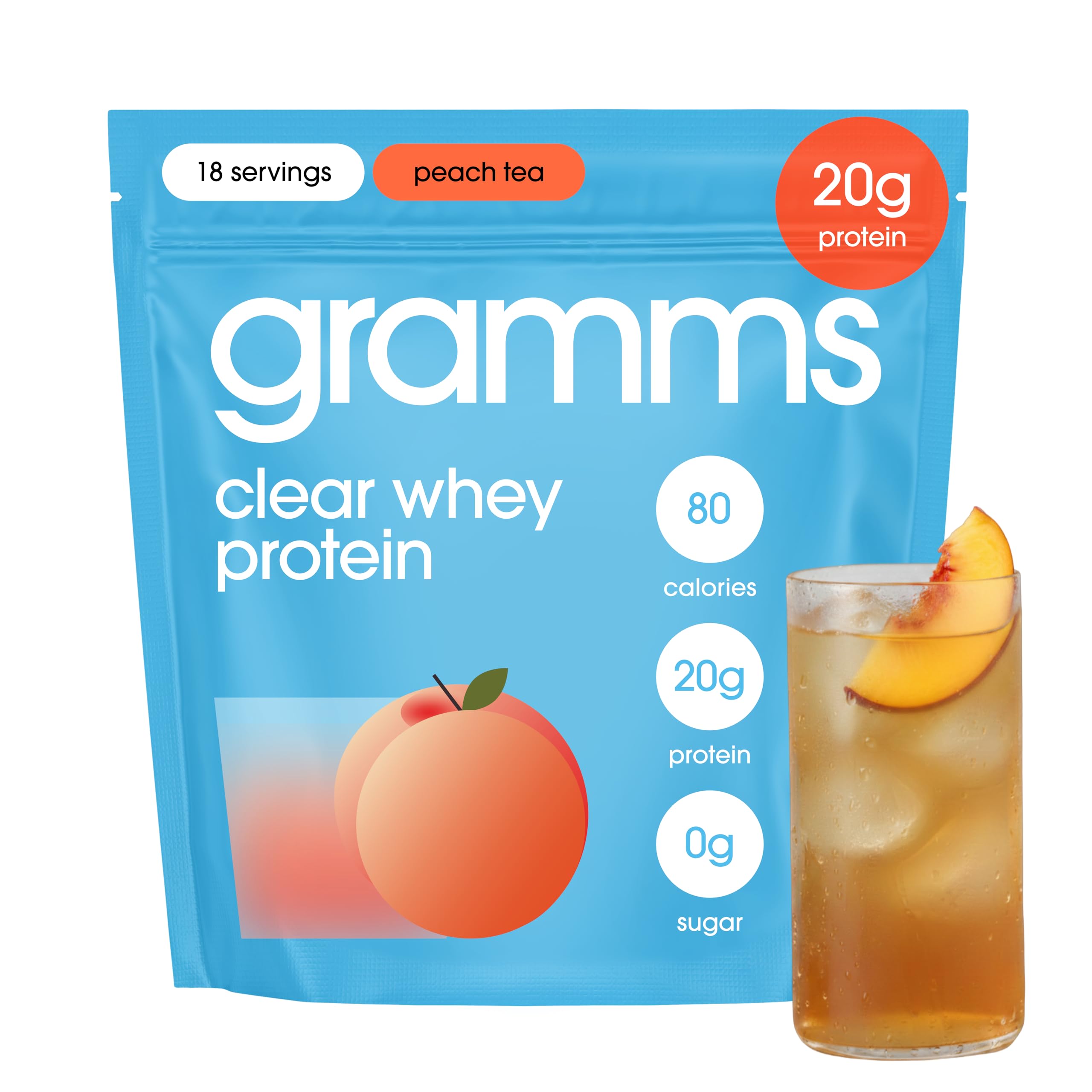 GRAMMS Clear Protein Powder 20g - Lactose Free Isolate
