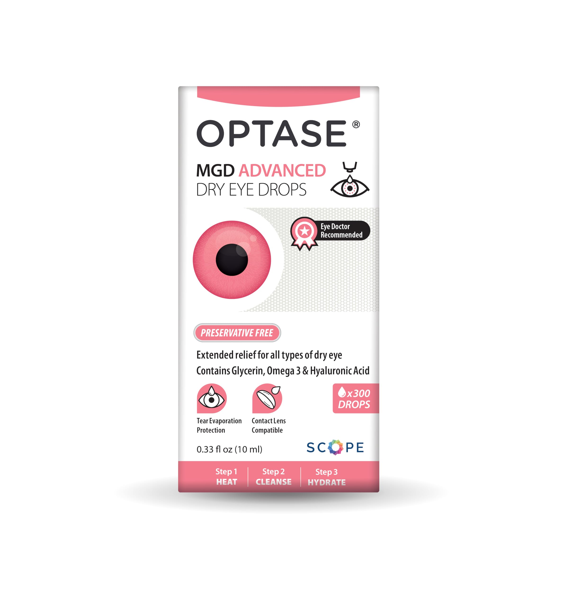Optase Advanced Dry Eye Drops - Contact Lens Compatible

