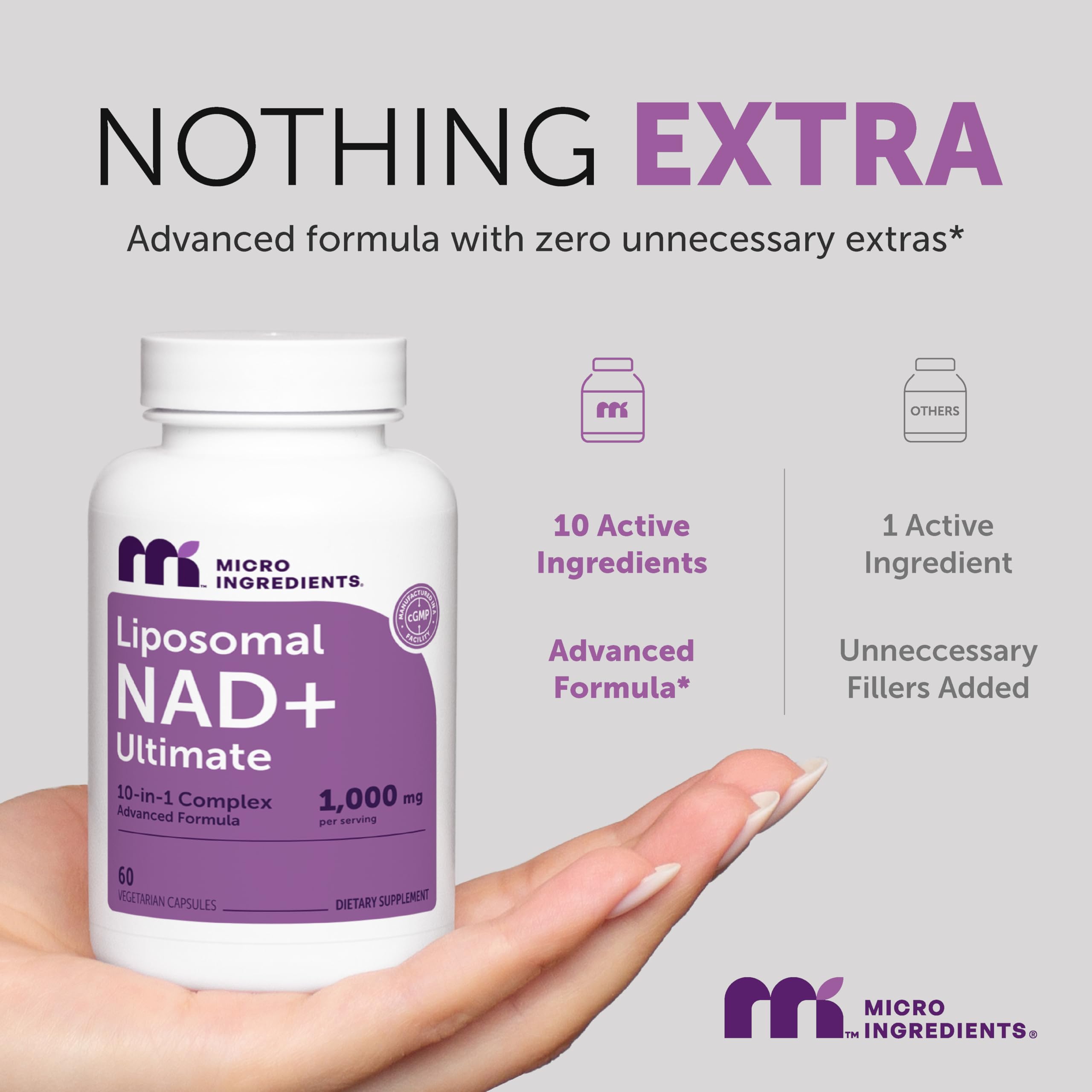 Micro Ingredients Liposomal NAD+ Complex NMN Pathway


