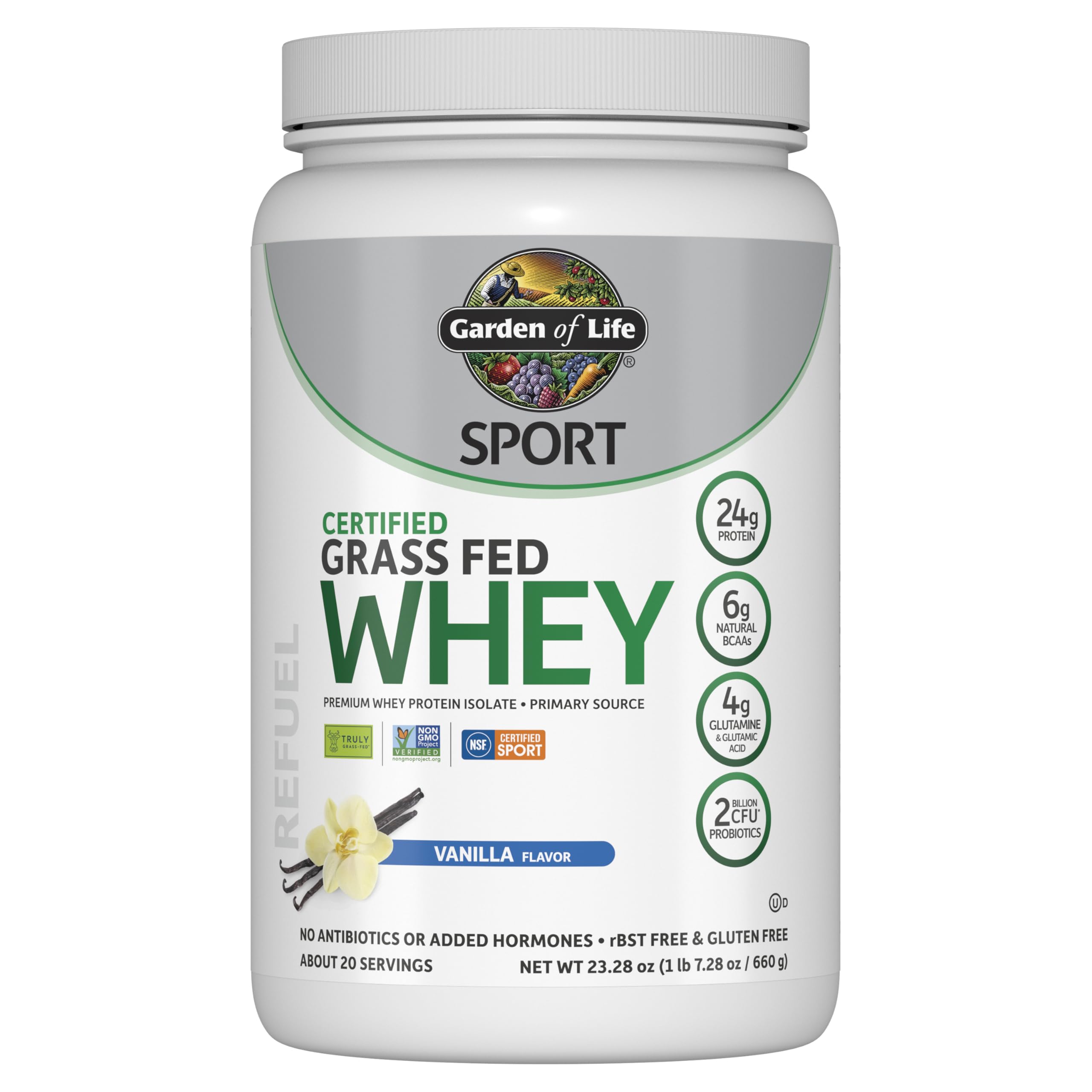 Garden of Life SPORT Whey Protein Powder Grass-Fed Isolate

