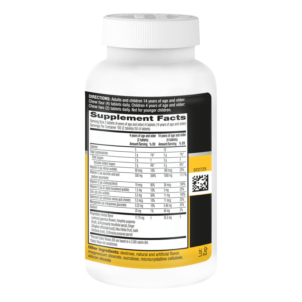 Airborne Immune Support Chewable Tablets Vitamin C 1000 mg

