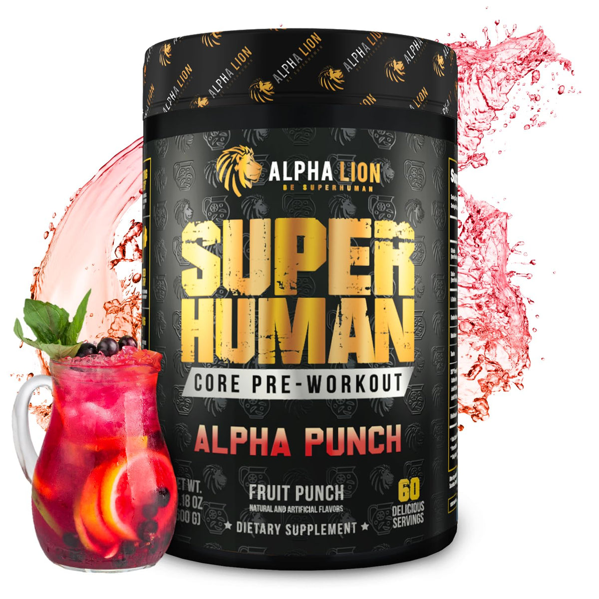 Alpha Lion Core Pre-Workout Powder with Creatine, Beta-Alanine, L-Citrulline & Caffeine