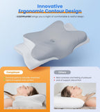 Cozyplayer Cooling Neck Support Pillow with Memory Foam


