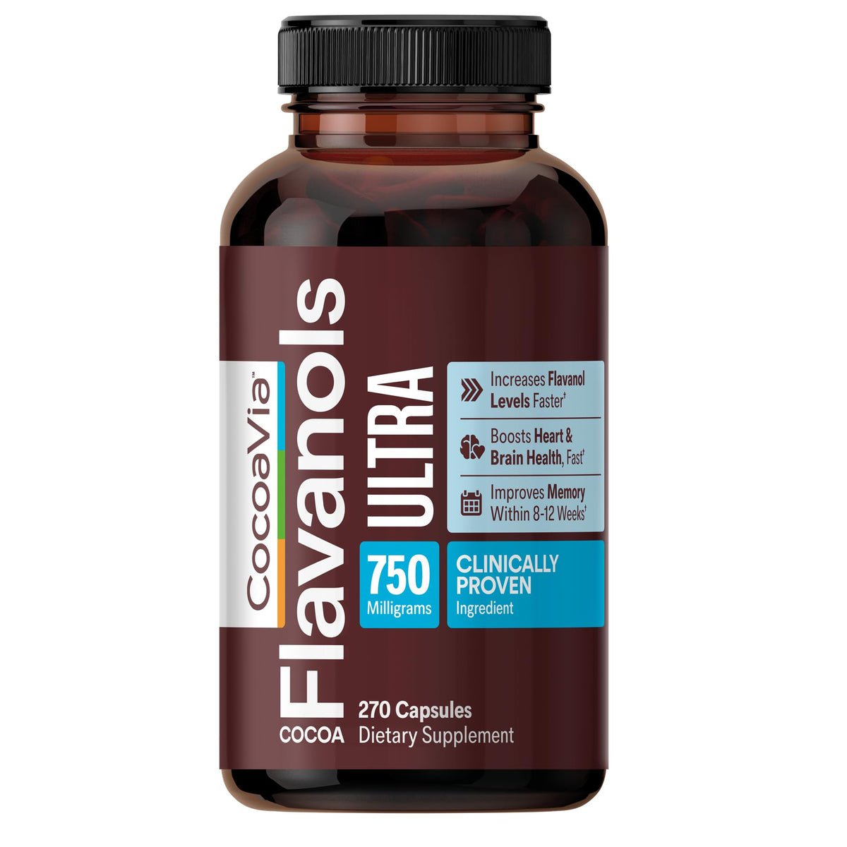 CocoaVia Ultra Cocoa Flavanols for Heart & Brain Health – Vegan & Gluten-Free