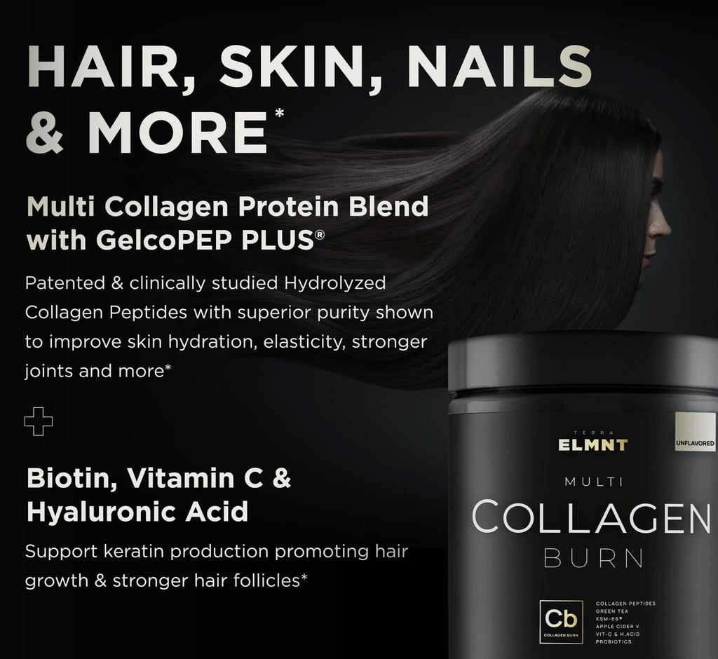 ELMNT Collagen Burn | Premium Multi-Collagen for Hair & Skin

