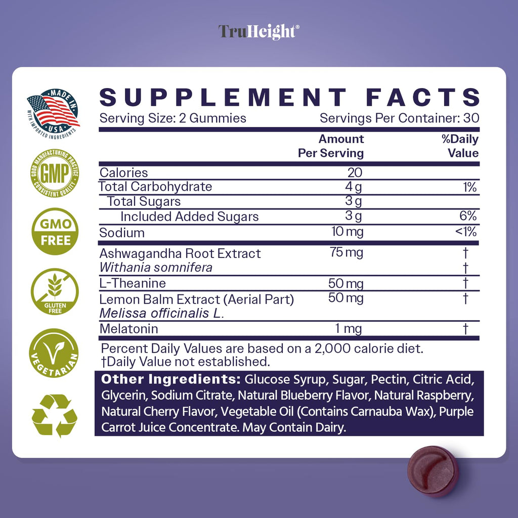 TruHeight Sleep Gummies for Kids & Teens – Sleep Support

