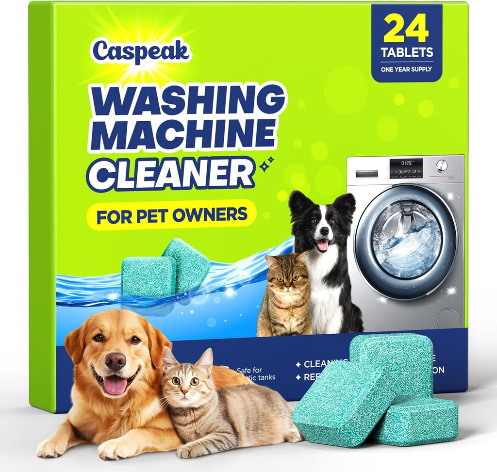 Caspeak Washing Machine Cleaner Tablets for HE Front and Top Load Washers