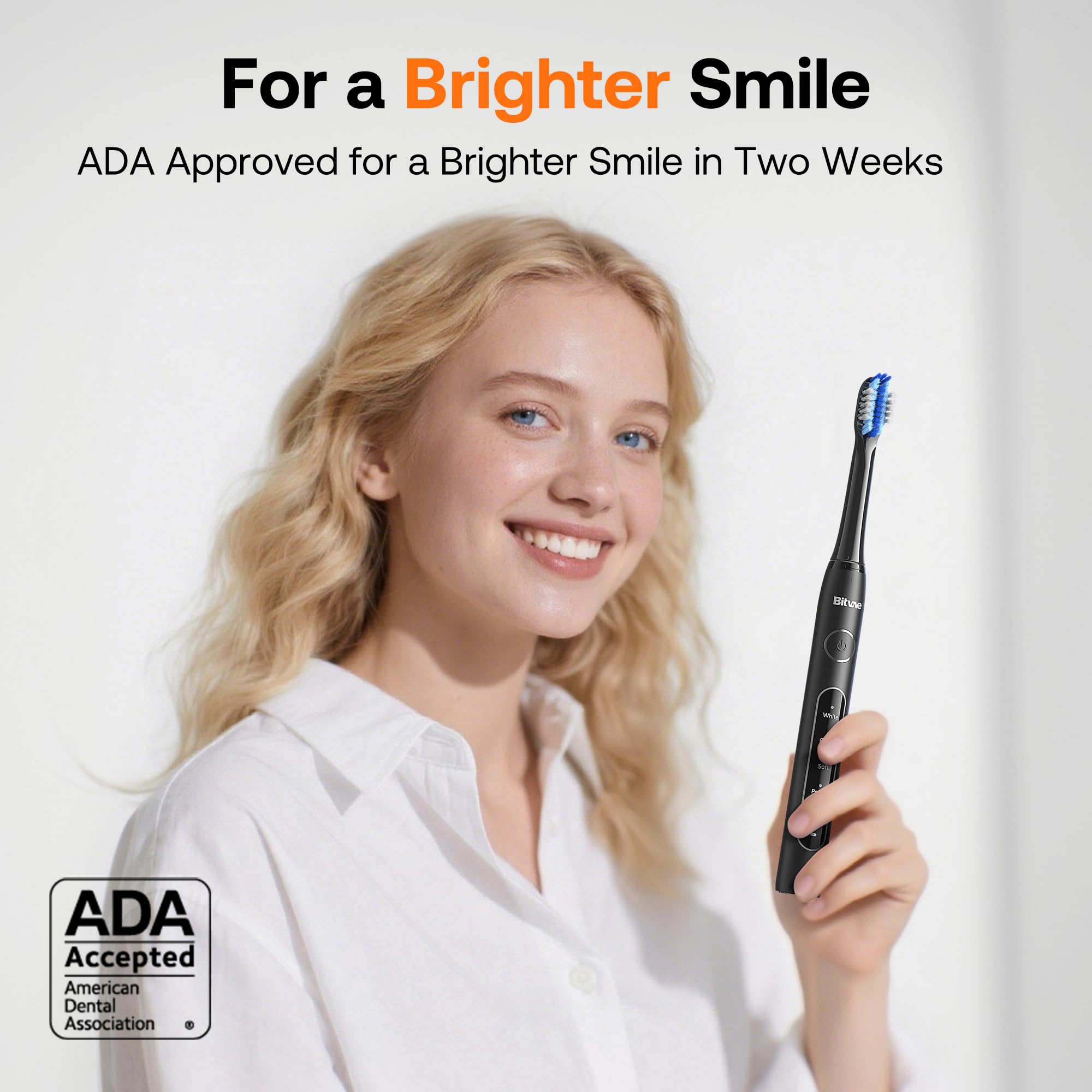 Bitvae Electric Toothbrush Travel - 60-Day Battery, 5 Modes

