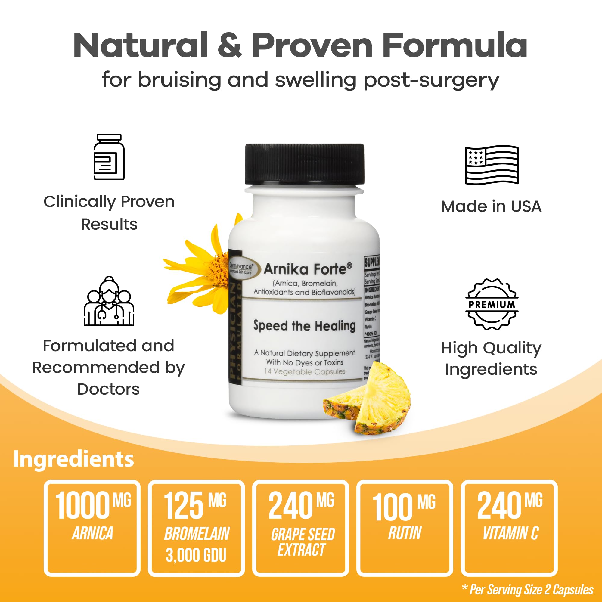 DermAvance Arnica Capsules for Bruising & Swelling

