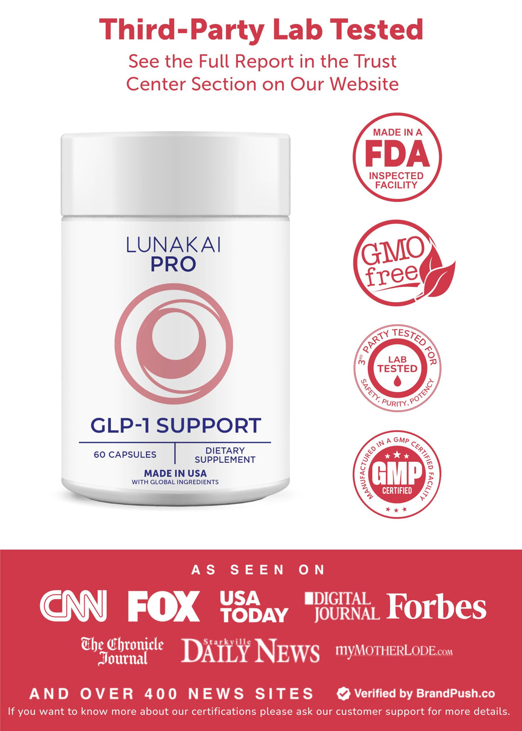 Lunakai GLP-1 Supplement with Probiotics & Resveratrol

