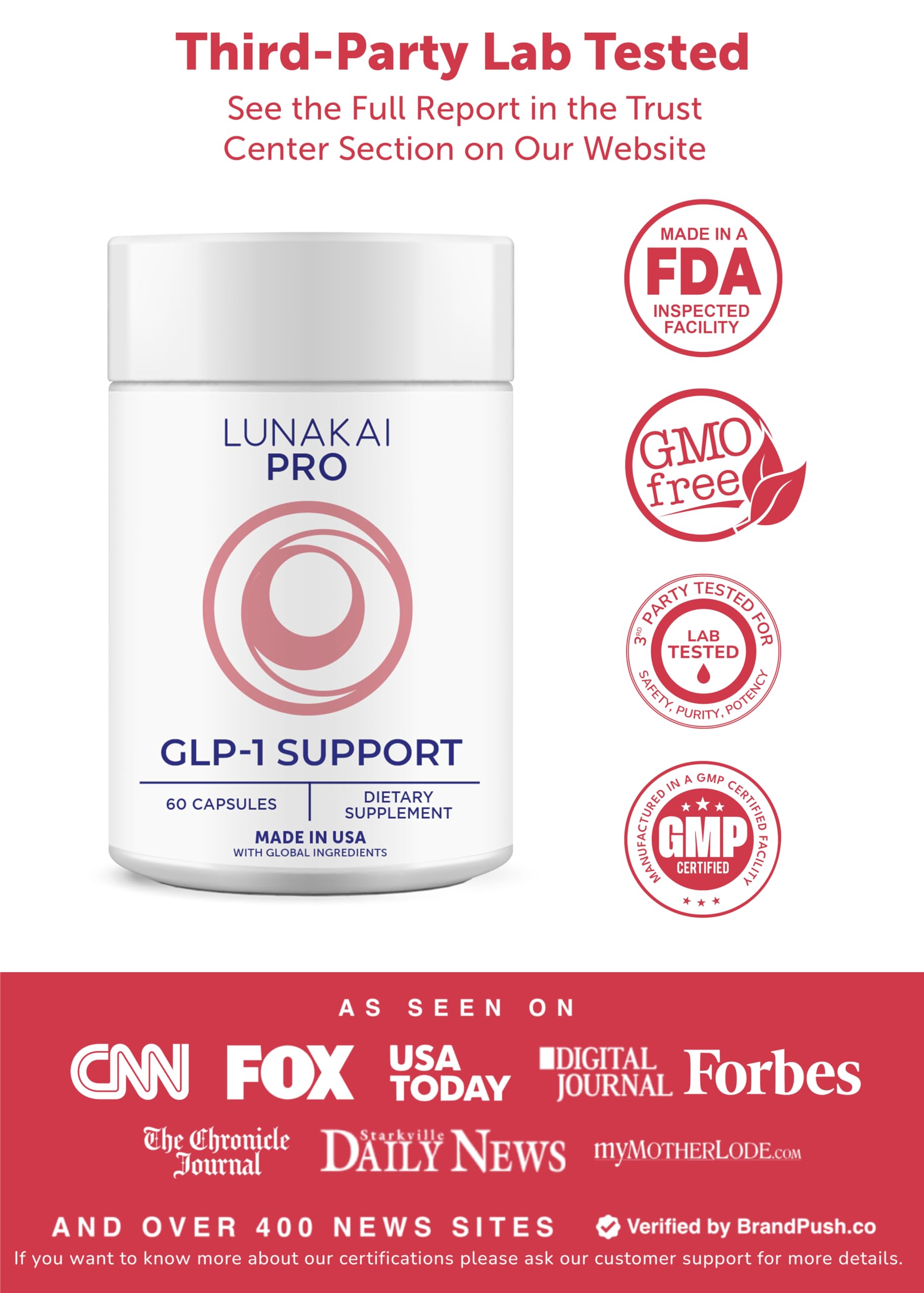 Lunakai GLP-1 Supplement with Probiotics & Resveratrol

