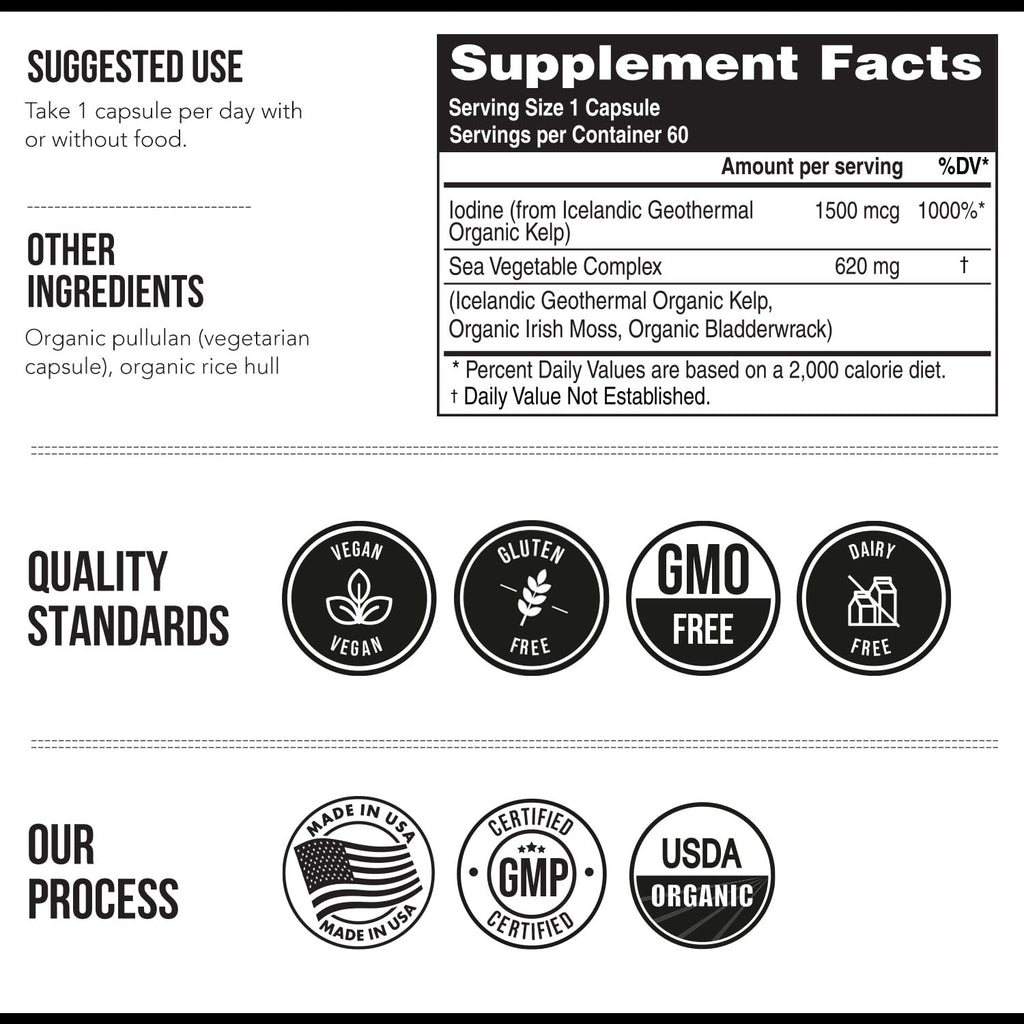 Organic Iodine Supplement | Sea Vegetable Complex

