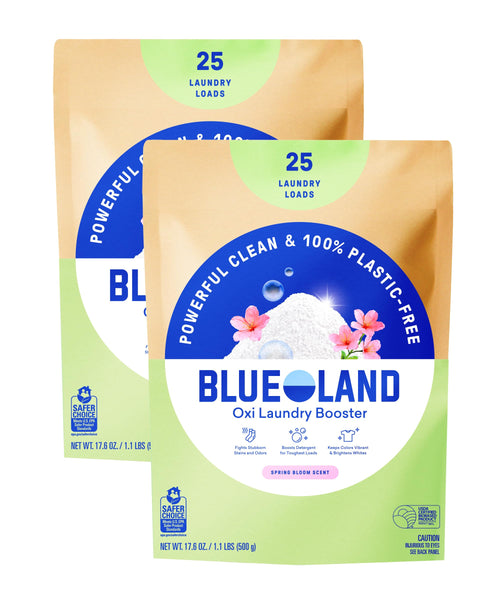 BLUELAND Oxi Laundry Booster Powder – Stain Remover & Brightener, Plastic-Free