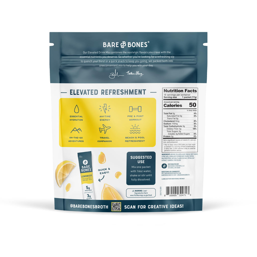 Bare Bones Collagen Drink Mix Sticks Gluten-Free

