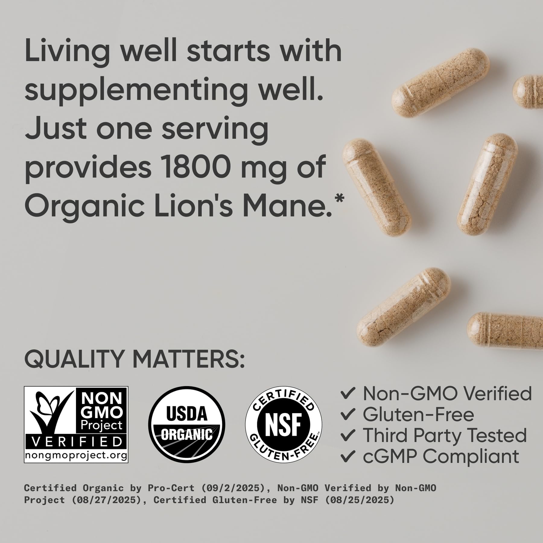 Sports Research Organic Lion's Mane 1800mg

