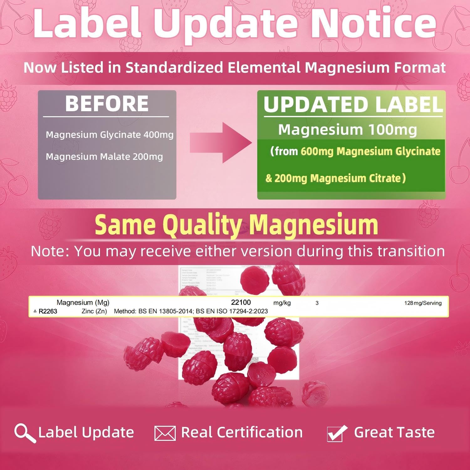 Magnesium Glycinate Gummies with Ashwagandha and Zinc

