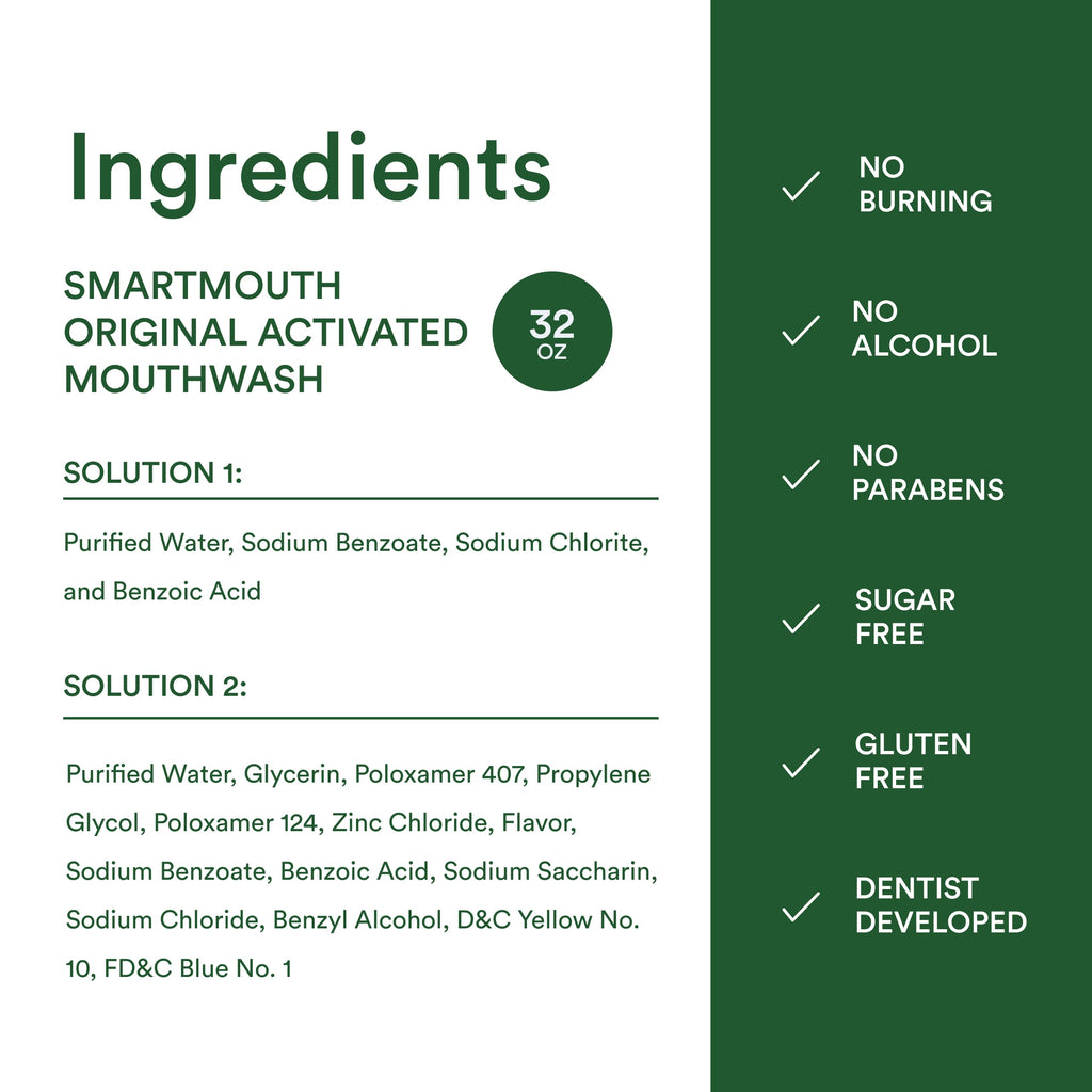 SmartMouth Zinc Activated Mouthwash for Fresh Breath

