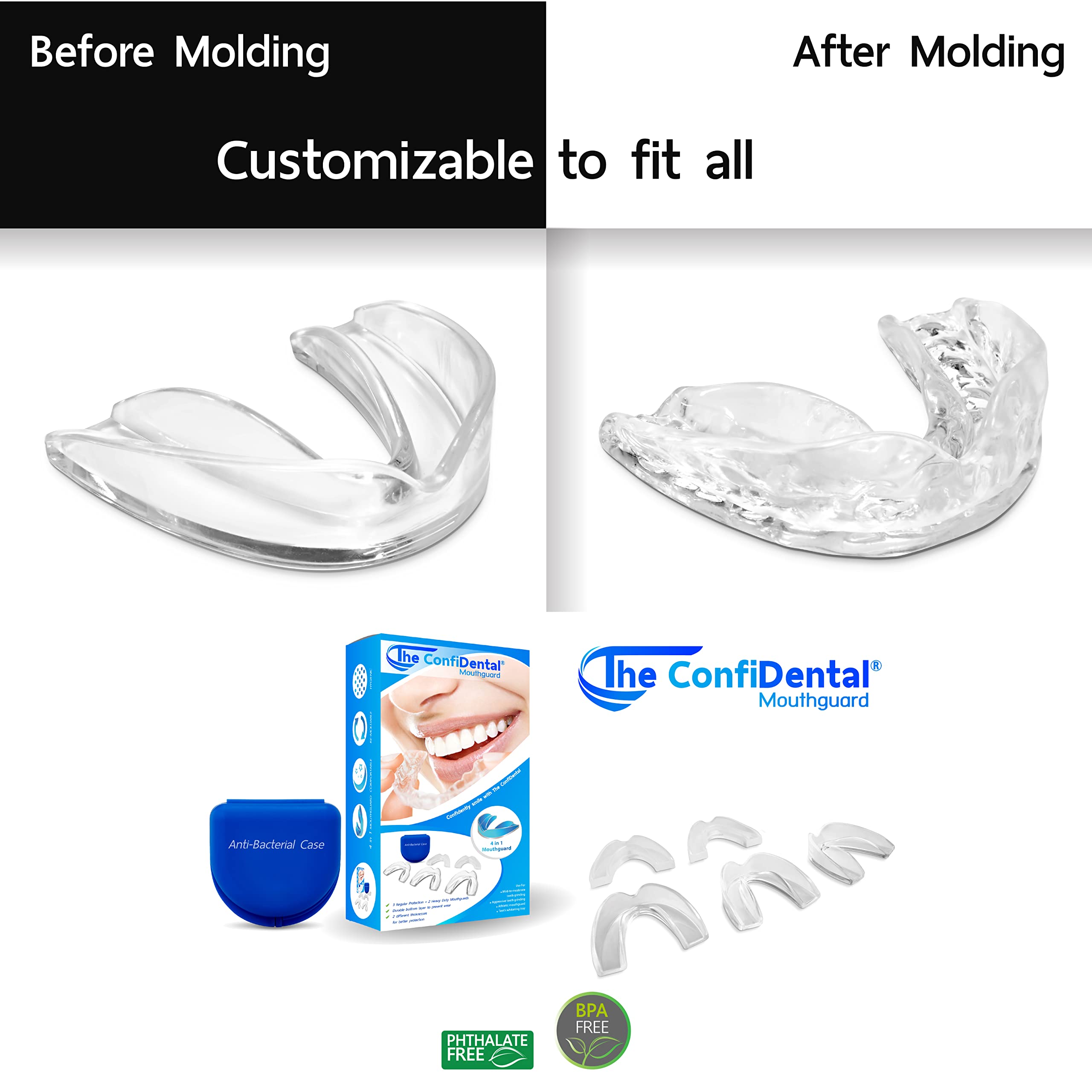 ConfiDental Anti Grinding Guard Moldable Night Mouth Guard

