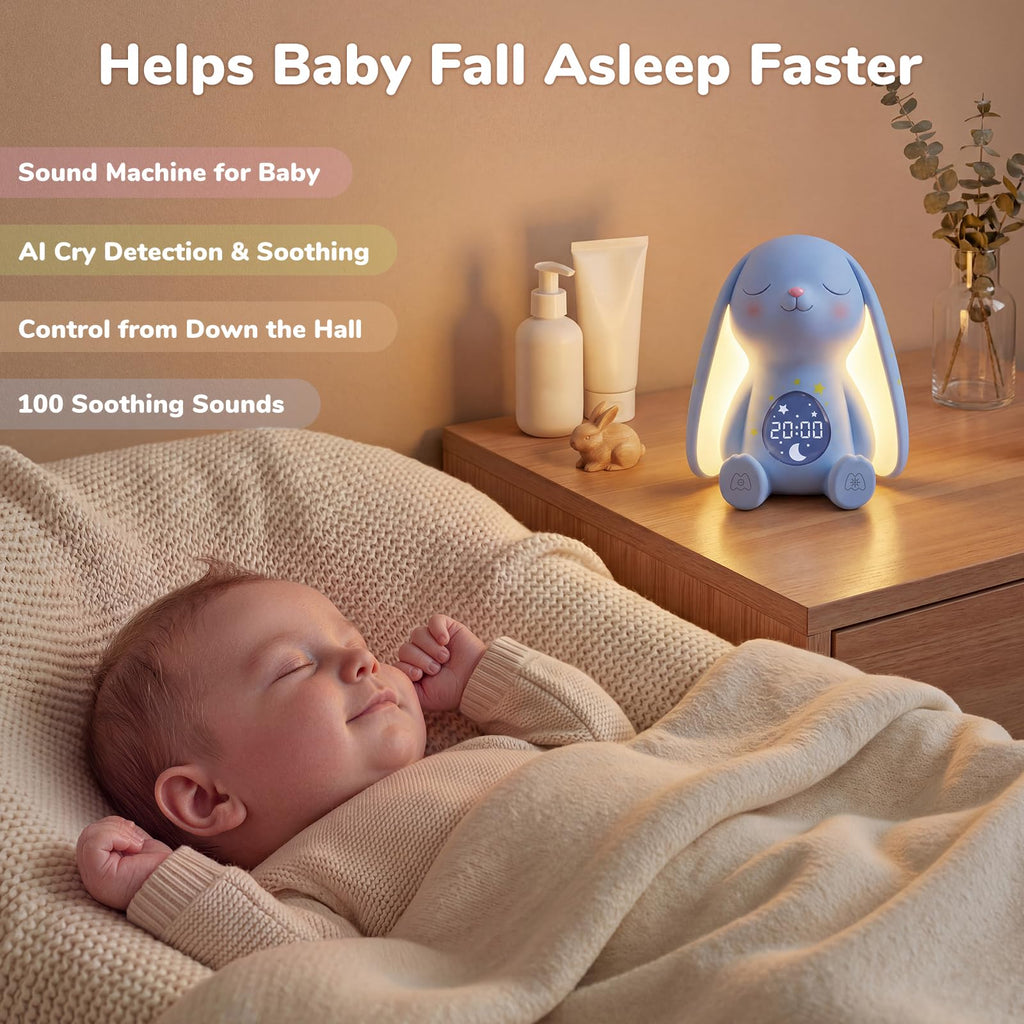 MeWaii Bunny White Noise Sound Machine AI Cry Detection

