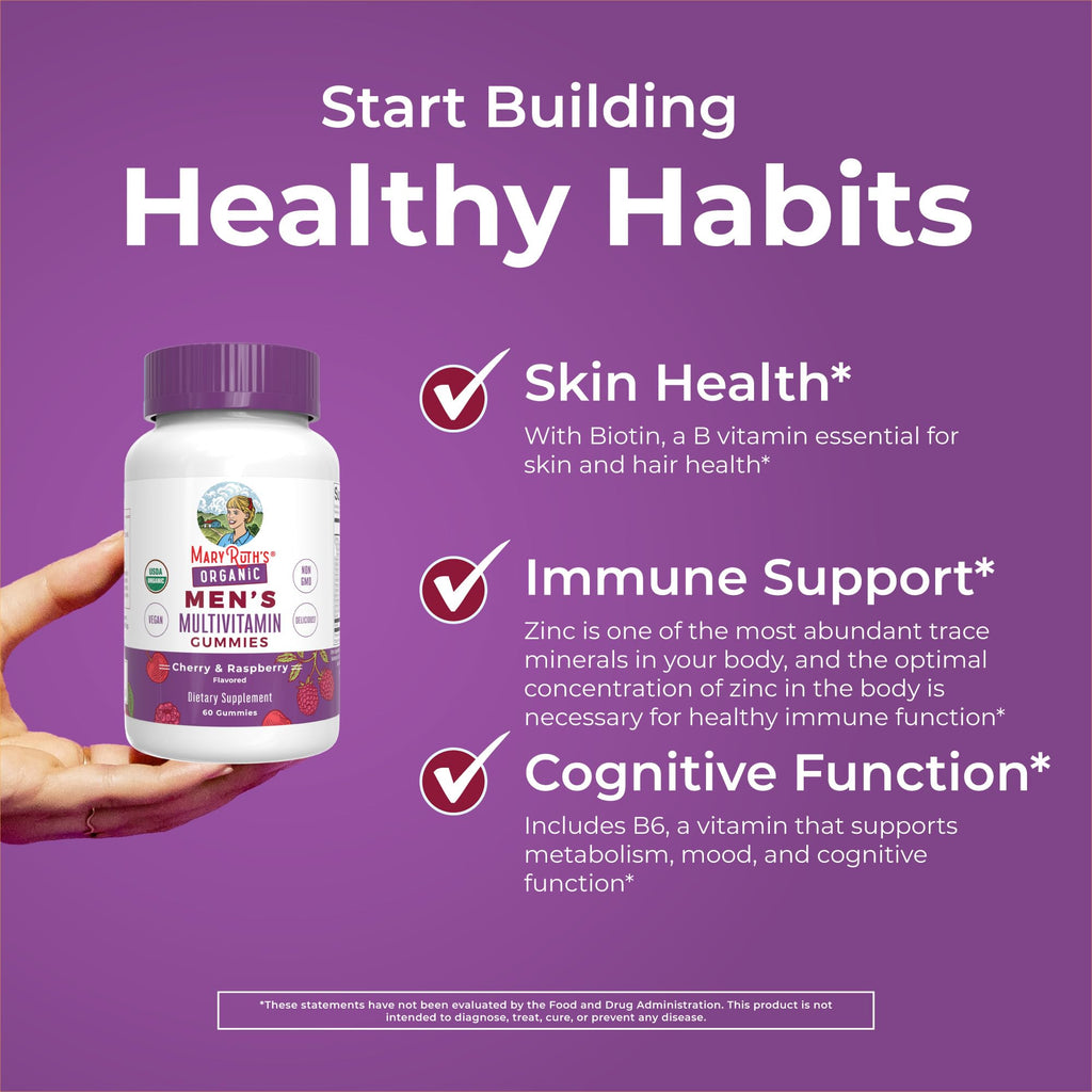 MaryRuth's Organics Men's Multivitamin Gummies - Vegan

