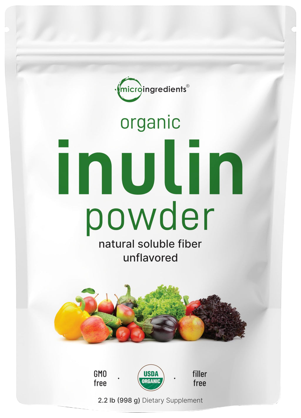 Micro Ingredients Organic Inulin FOS Fiber Powder

