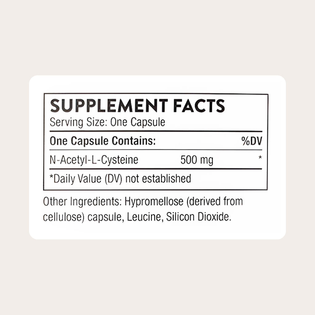 THORNE NAC N-Acetylcysteine 500mg Dietary Supplement

