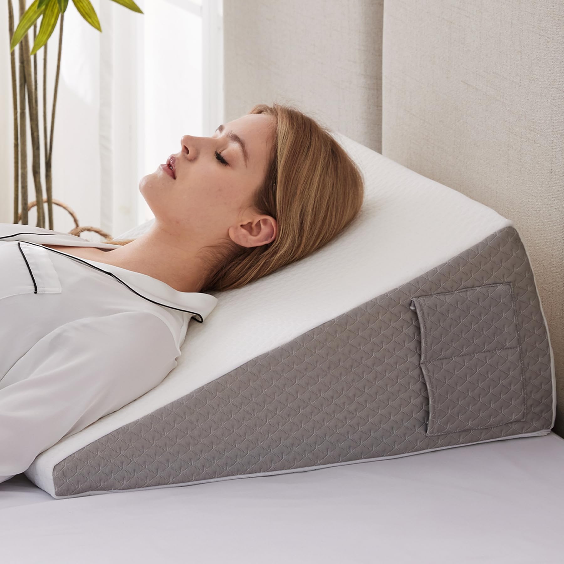 Wedge Pillow by Ruqmuis for Sleep Support | Acid Reflux

