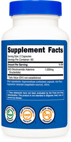 Nutricost NAD+ Supplement Nicotinamide Adenine Dinucleotide

