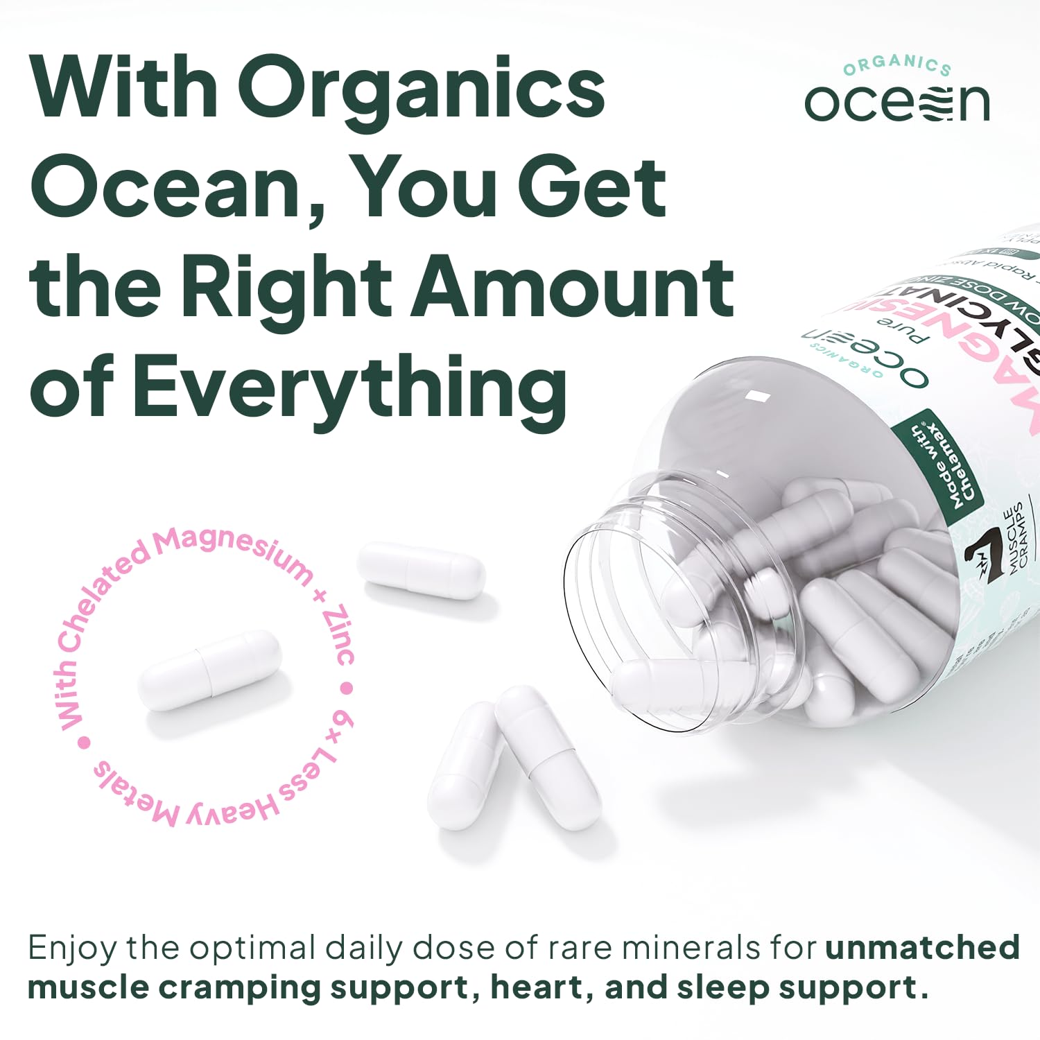 Organics Ocean Magnesium Glycinate with Zinc | Sleep Support

