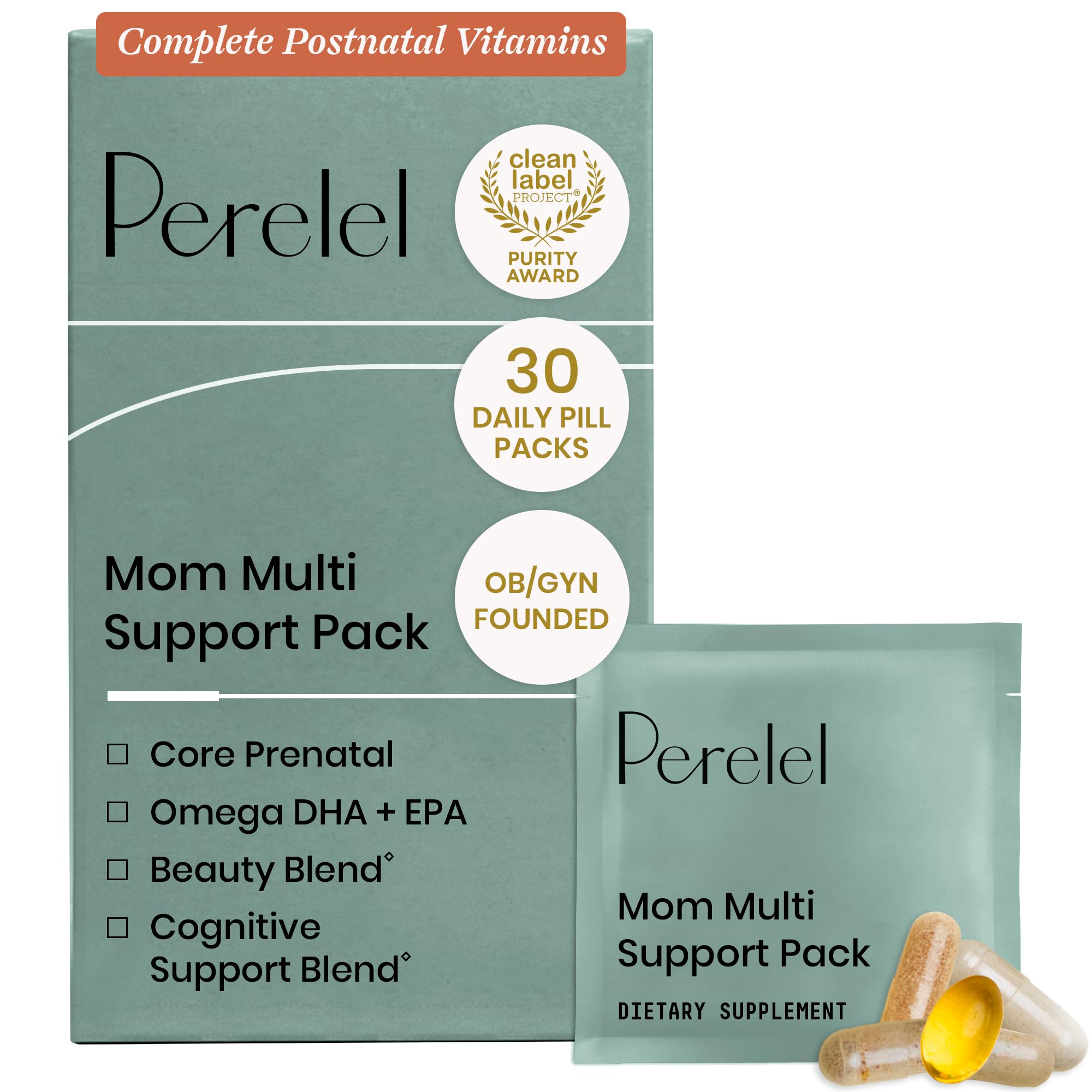 Postnatal Vitamins Perelel Mom Multi Support

