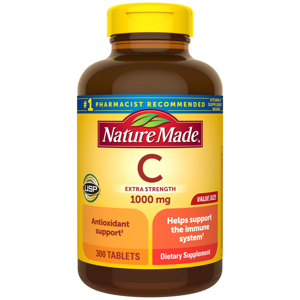 Nature Made Vitamin C 1000 mg Tablets for Immune Support

