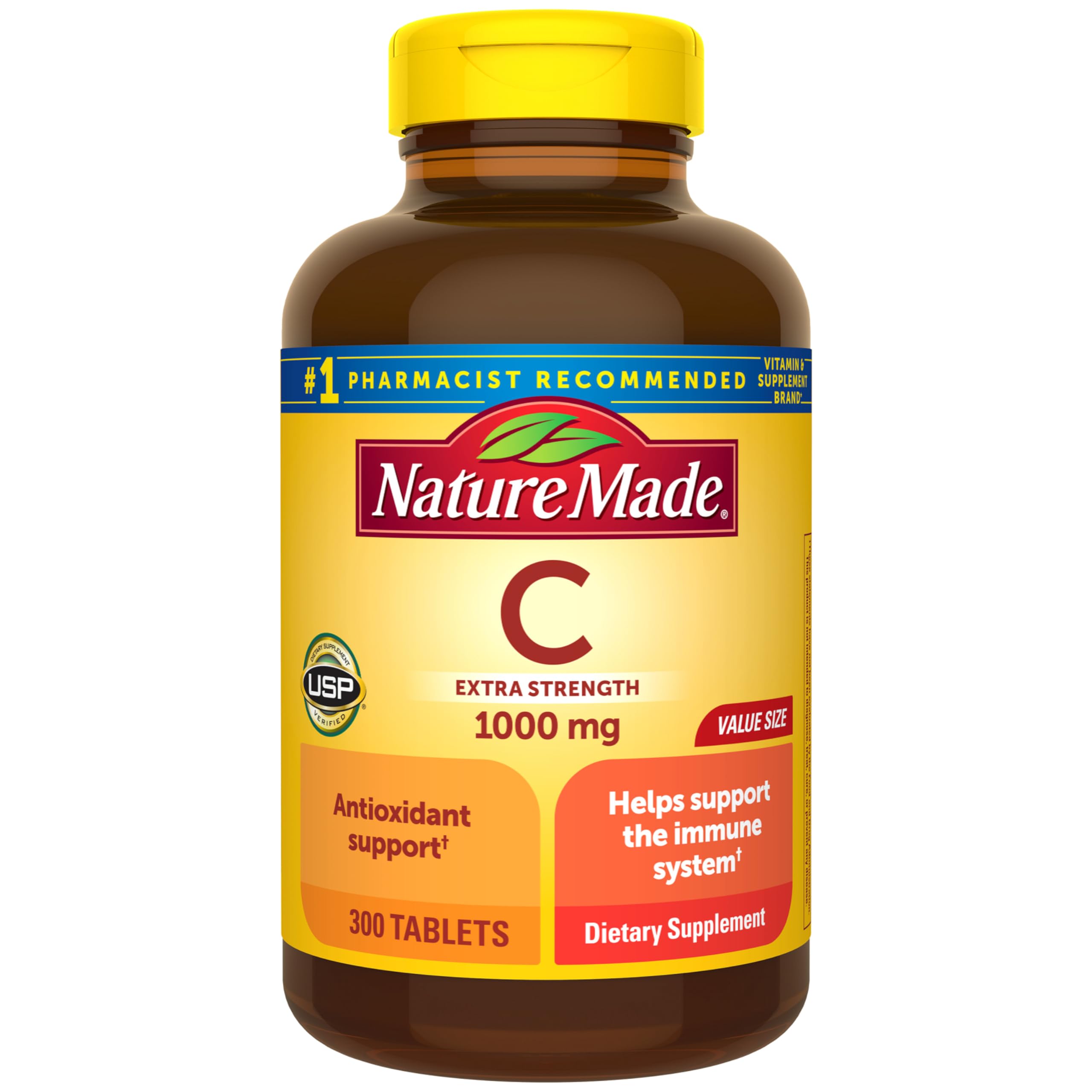 Nature Made Vitamin C 1000 mg Tablets for Immune Support

