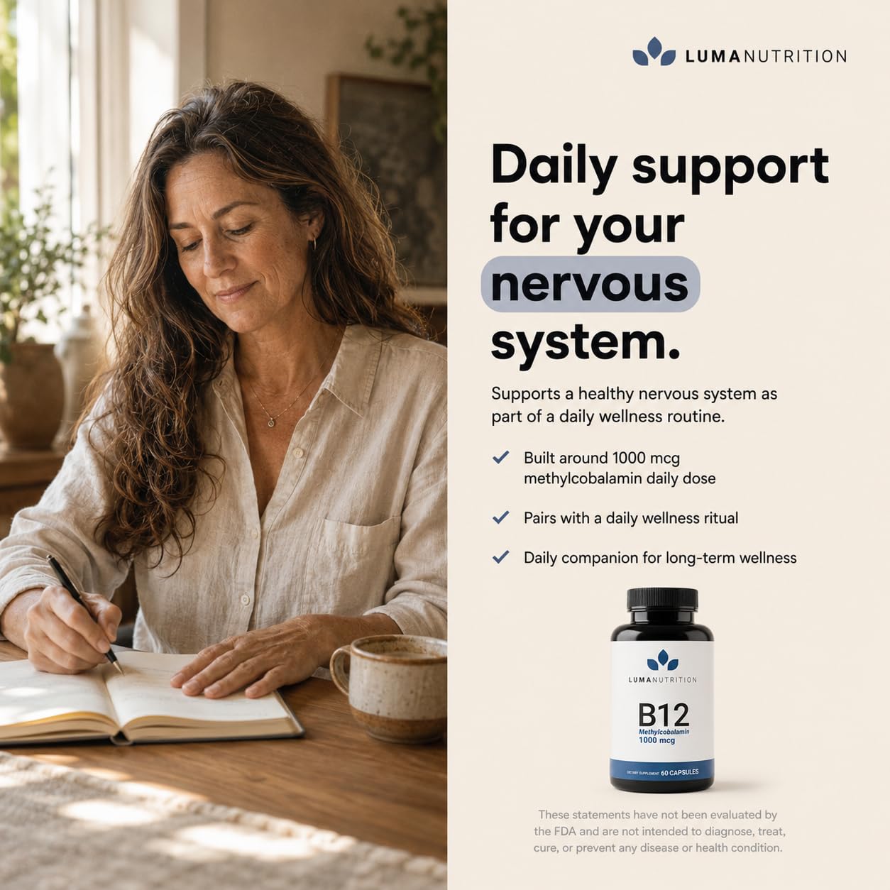 Vitamin B12 Methylcobalamin 1000 mcg - Luma Nutrition Energy

