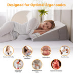 Wedge Pillow by Ruqmuis for Sleep Support | Acid Reflux

