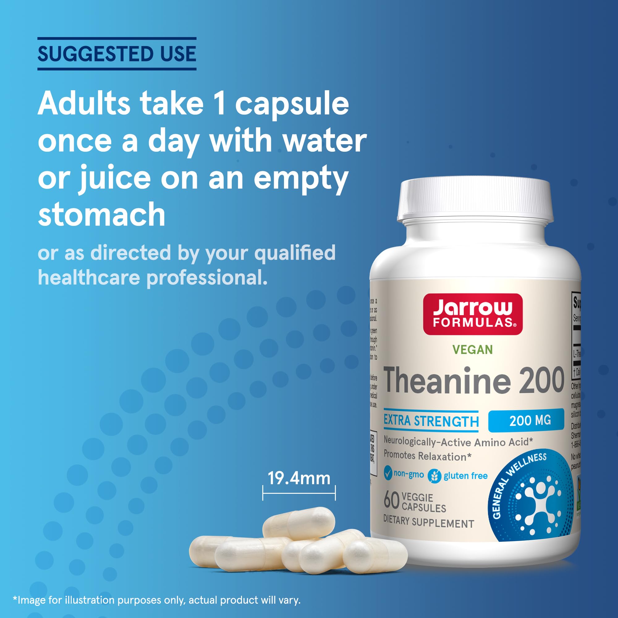 Jarrow Formulas L-Theanine 200mg Veggie Capsule

