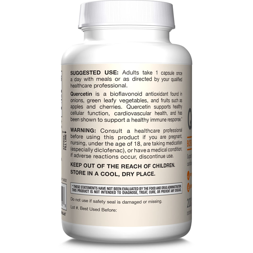 Jarrow Formulas Quercetin 500 mg Vegan Capsules

