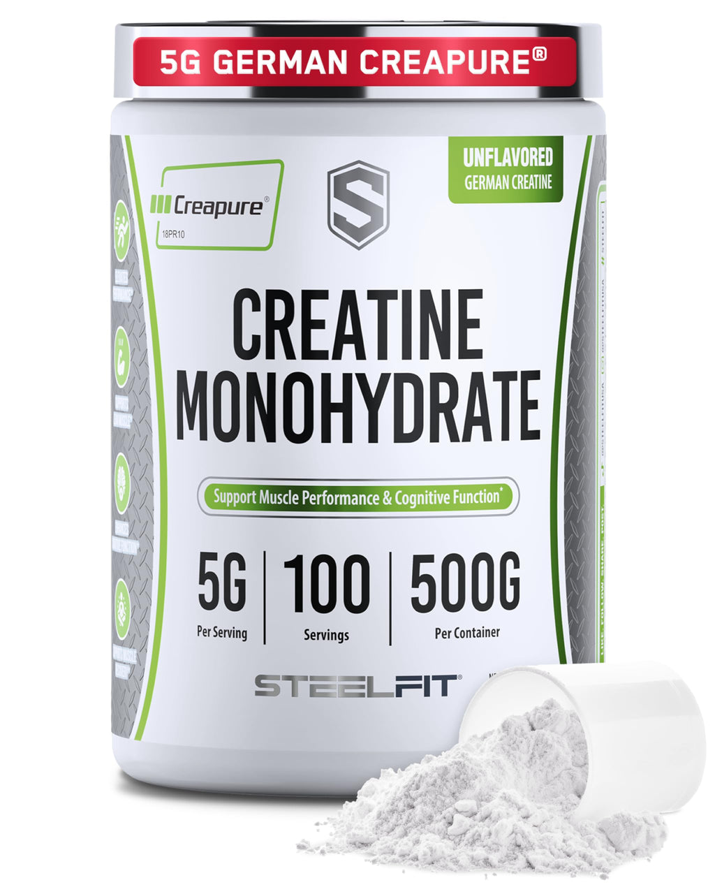 Creapure Creatine Monohydrate Powder by SteelFit

