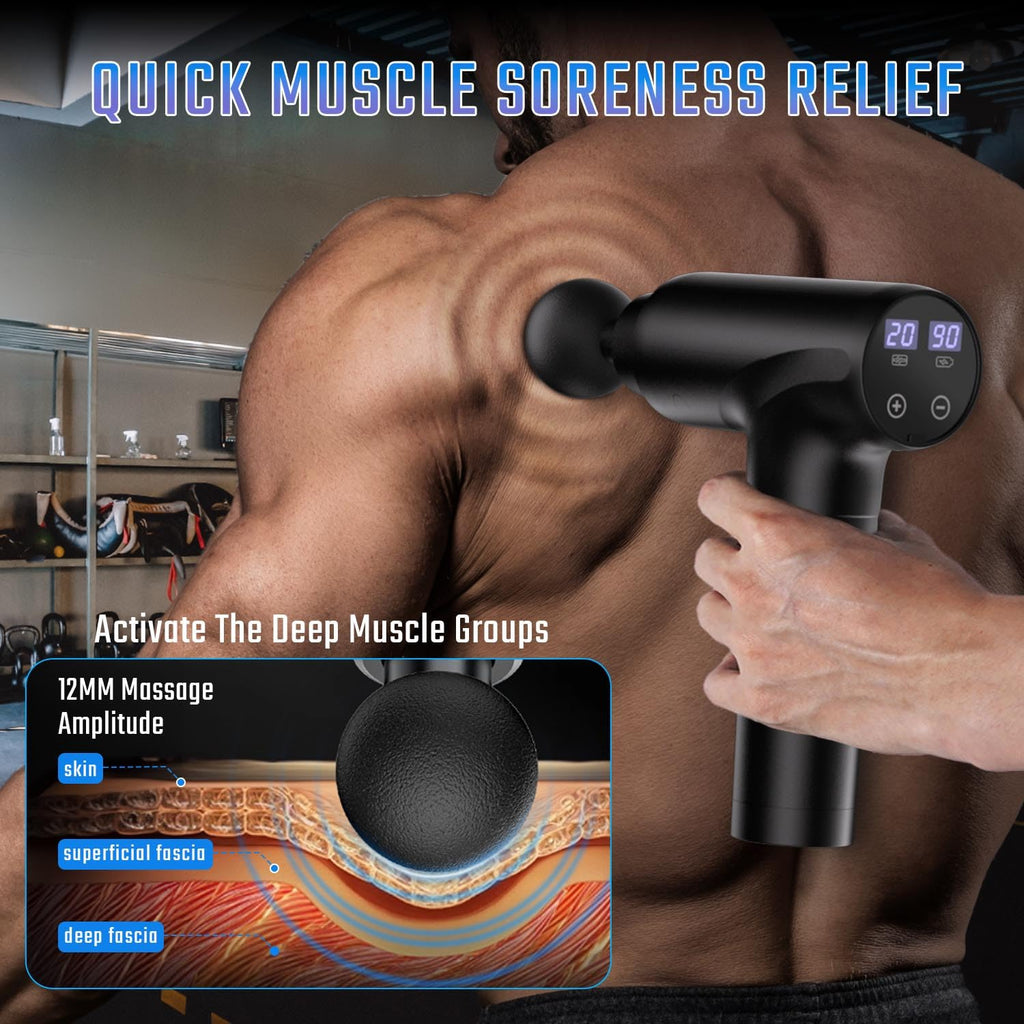 cotsoco Massage Gun Deep Tissue Percussion Massager|9 Heads

