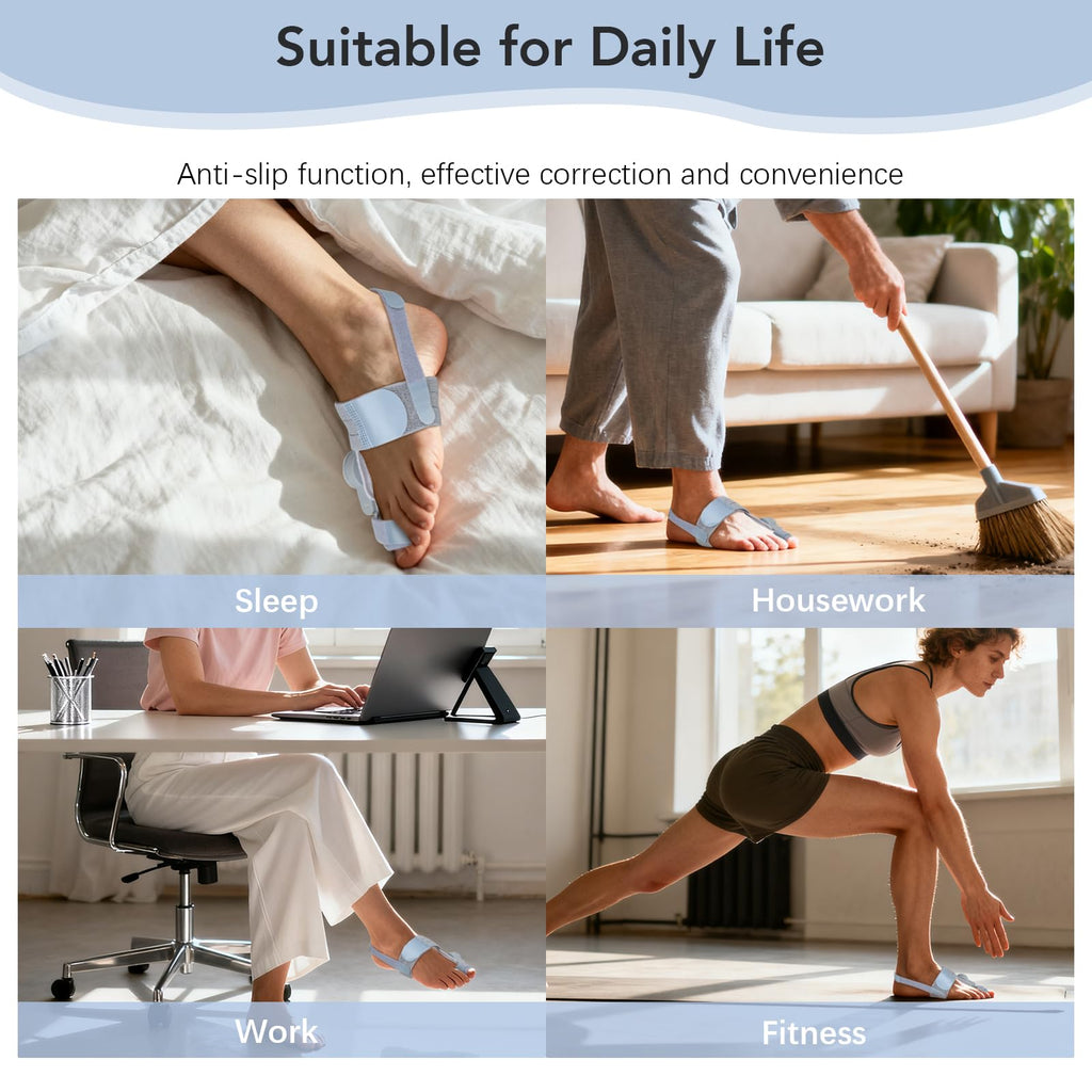 Bunion Corrector with Adjustable Knob for Toe Alignment

